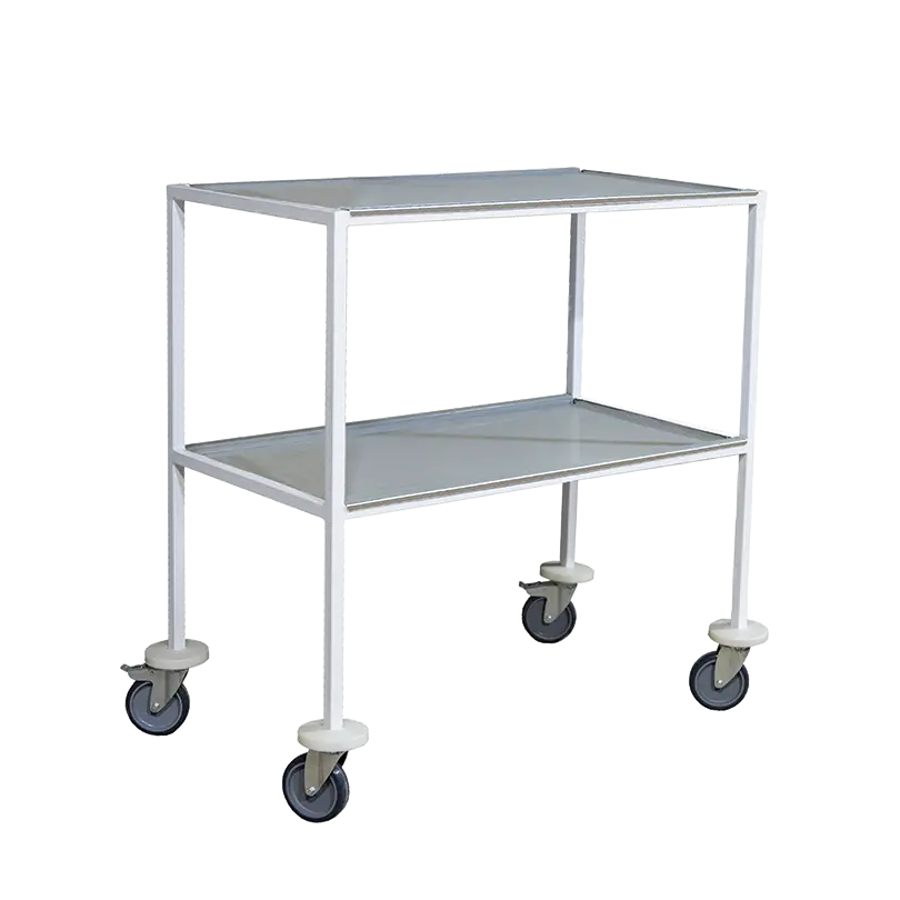 NV - 90 vozík 2-policový, bílý/nerez